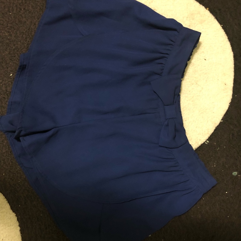 Francesca’s Royal Blue Bow Shorts